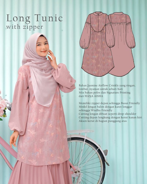 Annasha Long Tunic Pink - Image 2